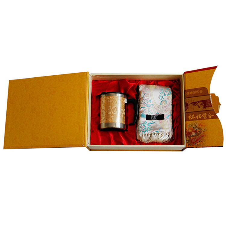 云锦围巾杯子组合礼盒